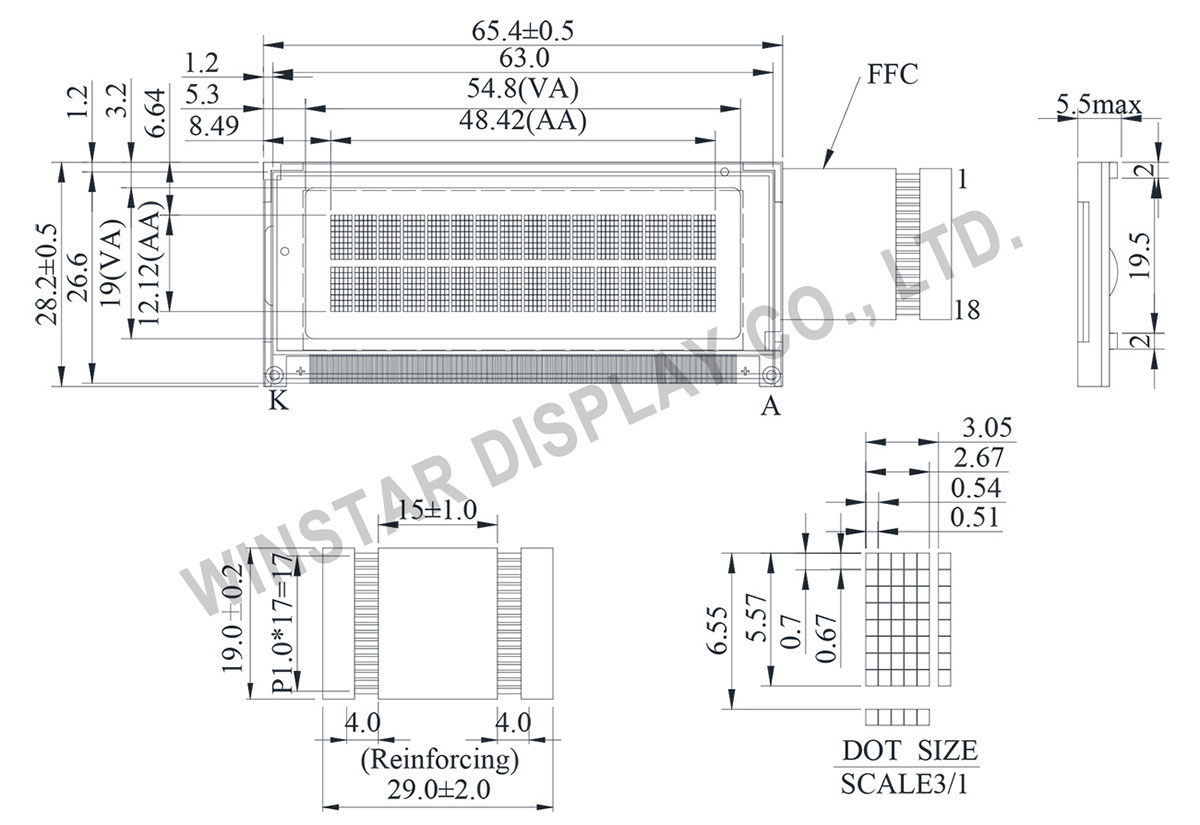 WH1602T - LCD 16 x 2, LCD 16x2 Datasheet