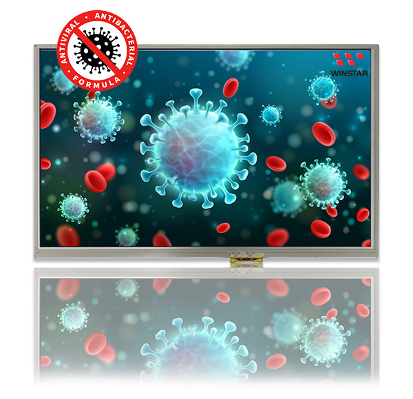 Powierzchnia ekranu dotykowego o właściwościach przeciwbakteryjnych