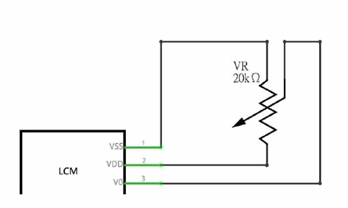 図３VR可変抵抗器の接続方法