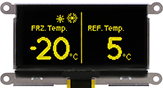 2.7 inch, 128x64 COG OLED Display with Frame - WEF012864Q