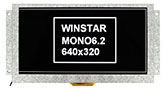 Display TFT Monocromático de 6,2 polegadas, 640x320, ST7511, MCU - WF62ATXGRDNN0