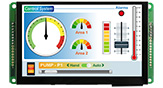 pojemnościowy panel dotykowy Inteligentny Wyświetlacz z Interfejs RS485 Modbus 5 cala - WL0F00050000FGDABSA00