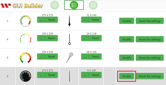 Modificación de Gauge Style 6 en GUI Builder
