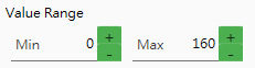 Configuración del Value Range del indicador en GUI Builder