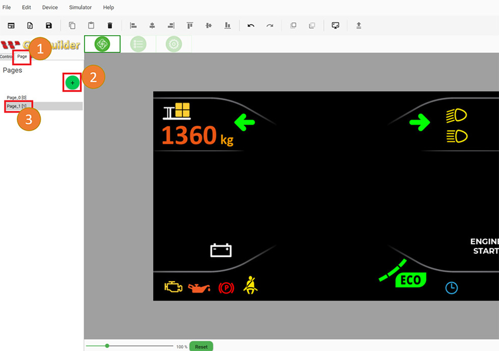 Diseñar el proyecto de demostración en GUI Builder - 3