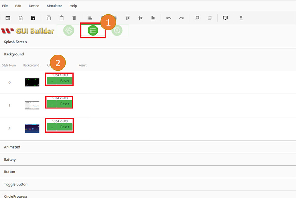 Diseñar el proyecto de demostración en GUI Builder - 4