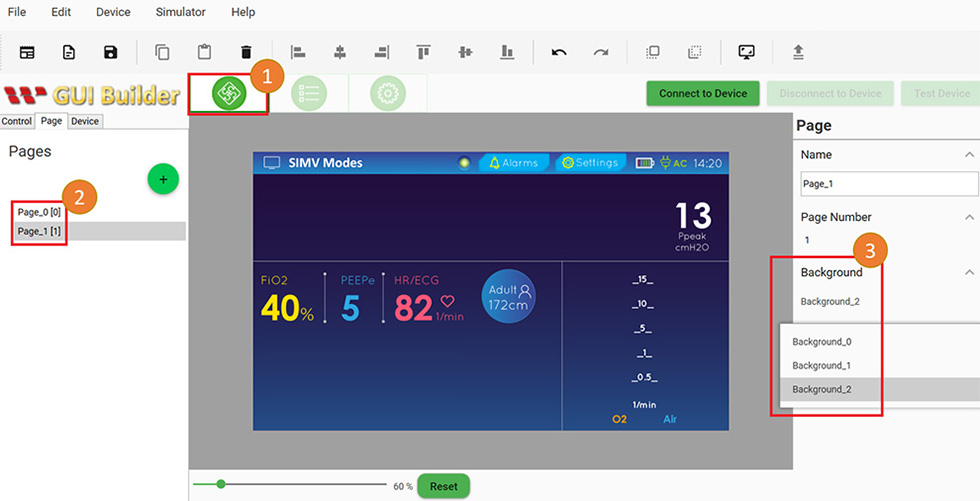 Diseñar el proyecto de demostración en GUI Builder - 5