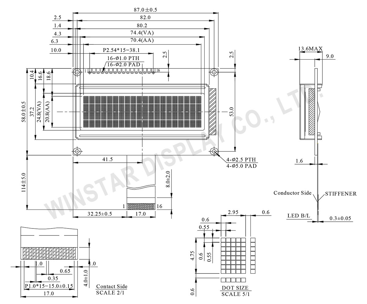 Caracter LCD 20x4 Display, LCD 20x4, LCD 20x4 I2C - WH2004H