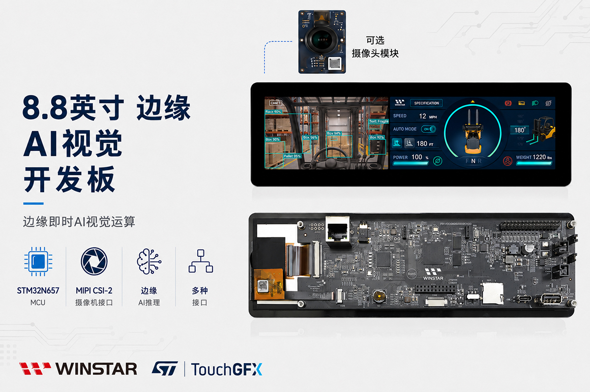 8.8 英寸 STM32N6 边缘 AI 开发板 - WL0F00088000BGXAANA00