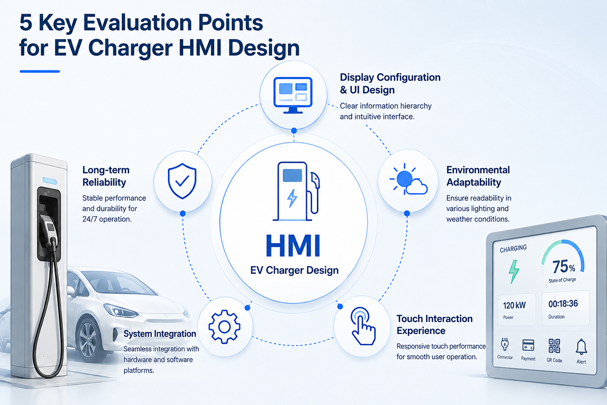 Five Key Considerations for EV Charger HMI Design