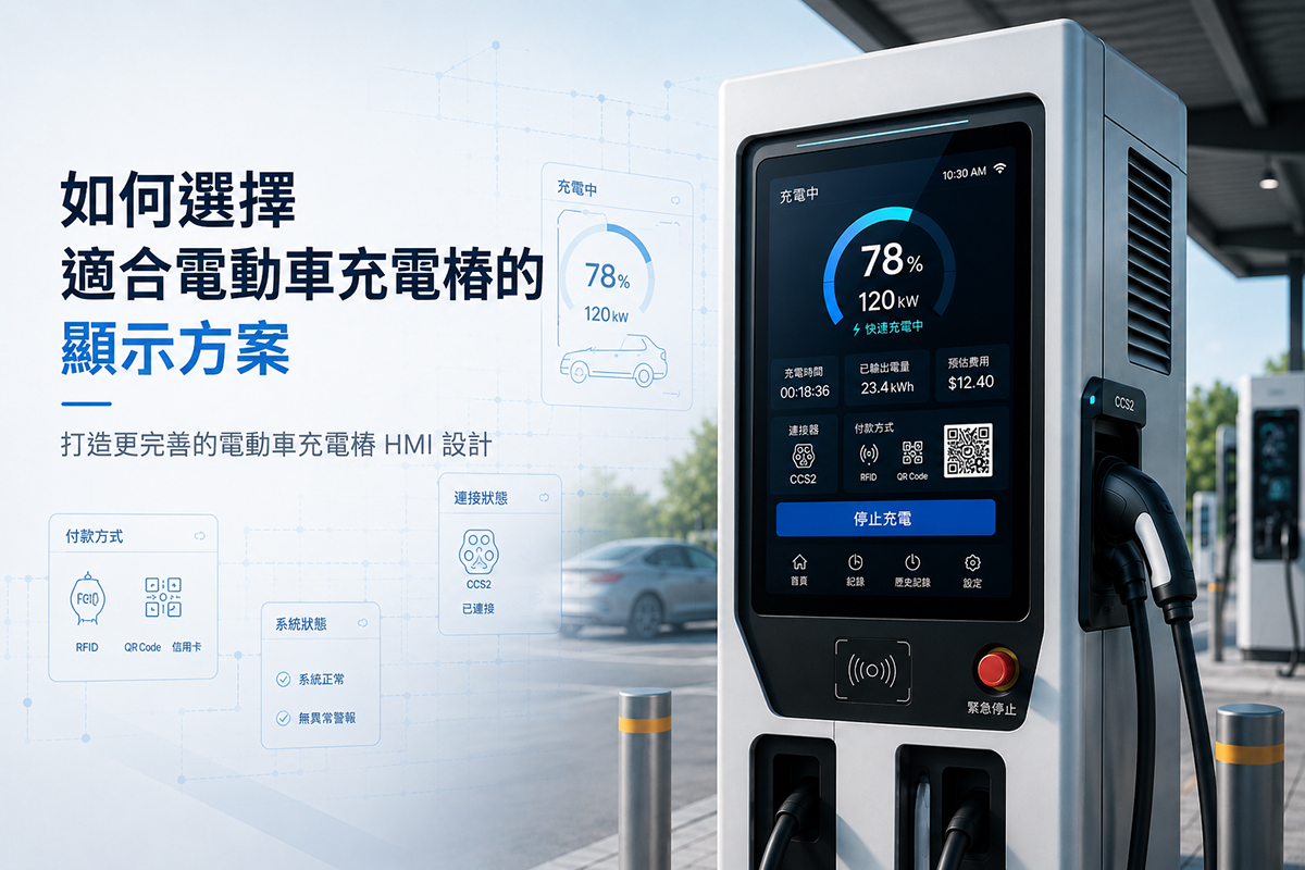 如何選擇適合電動車充電樁的顯示器