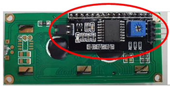 Ek I2C dönüştürücü karta sahip geleneksel Karakter LCD Modül