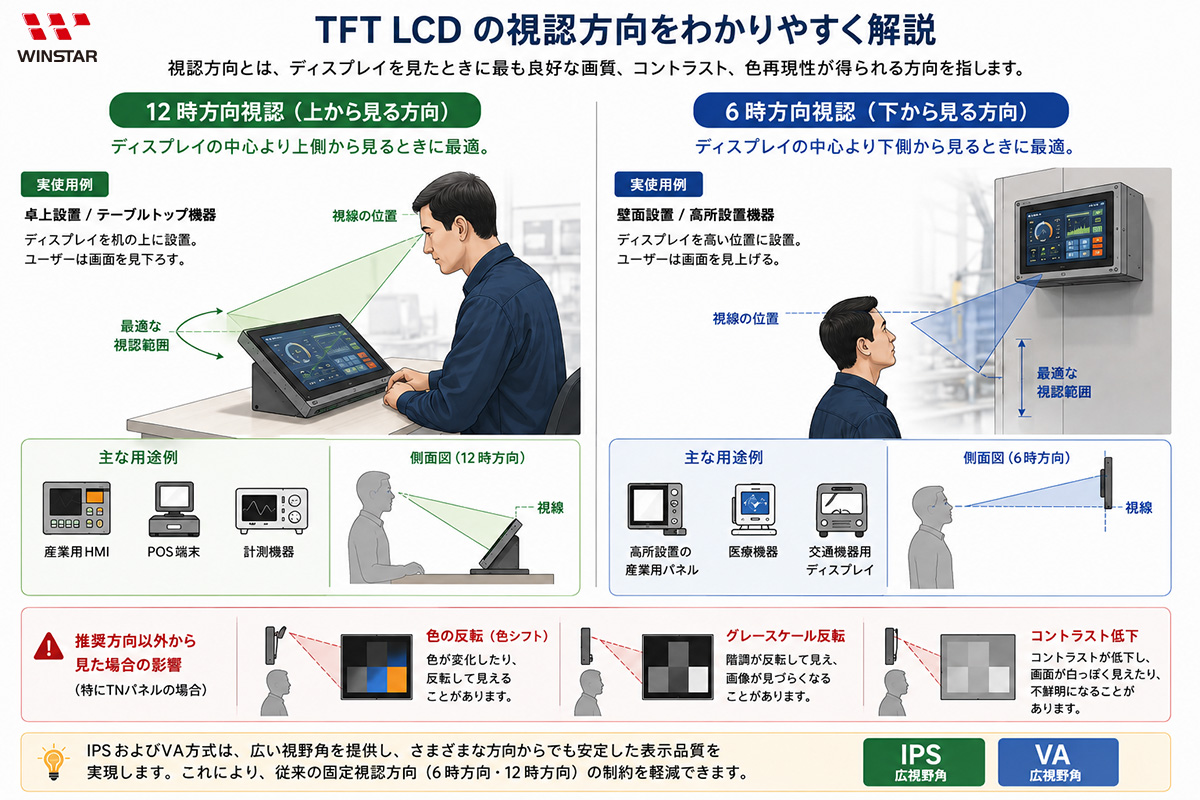 TFT LCDの視認方向解説