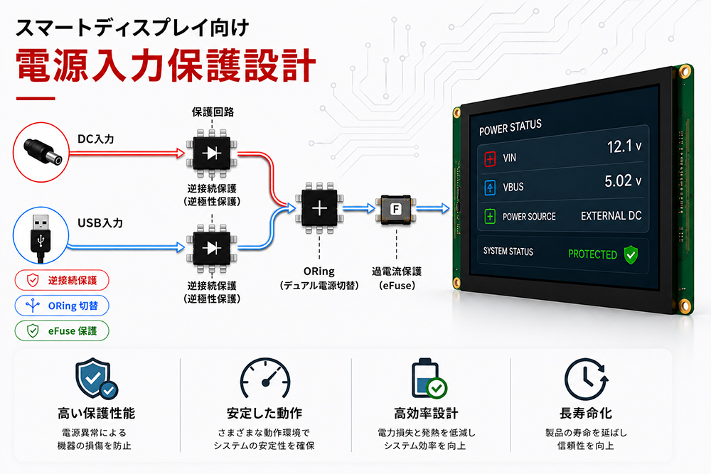 スマートディスプレイ向け入力電源保護回路