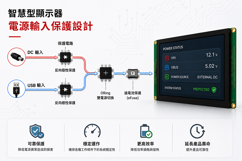 智慧型顯示器 電源輸入保護設計