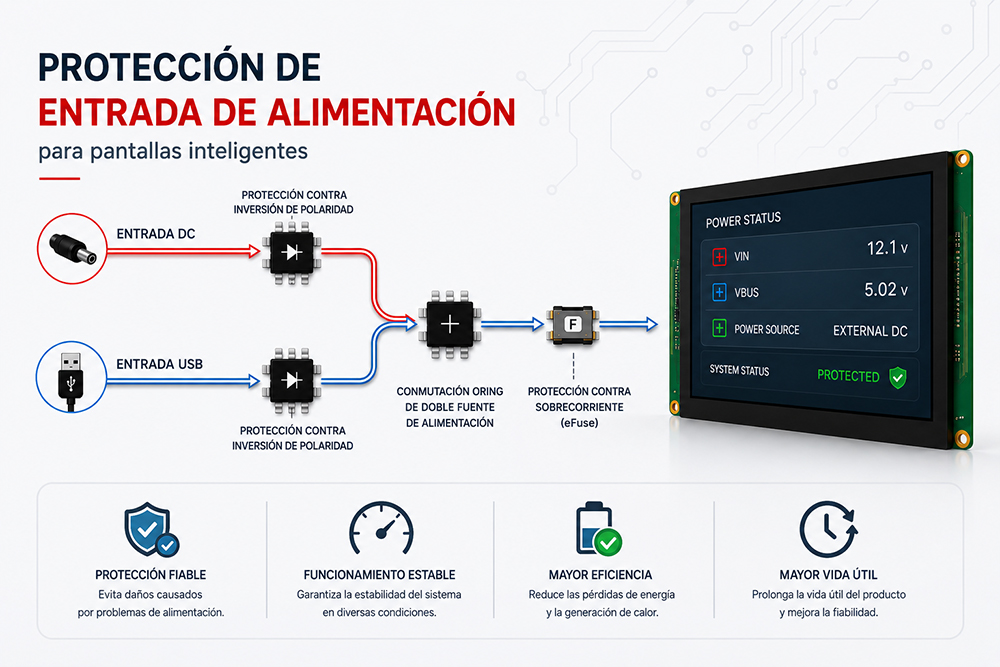 Diseño de protección de la entrada de alimentación para Smart Displays