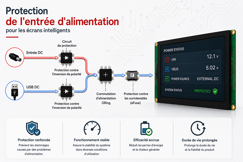 Architecture de protection de l'entrée d'alimentation pour les Smart Displays