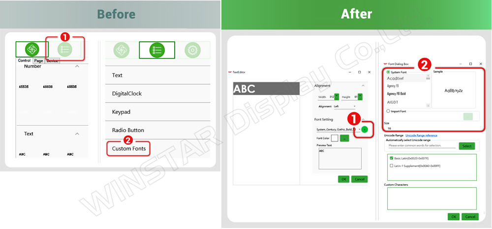 6. Custom Font Support for Text, Number, and Digital Clock Widgets