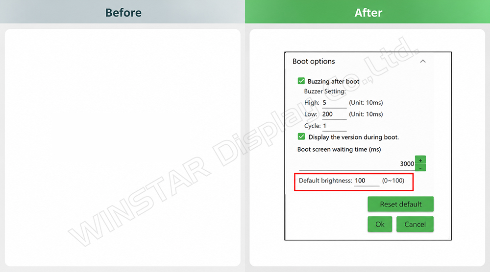 Default Brightness Setting