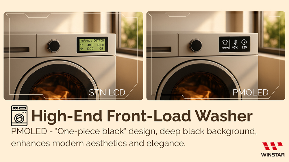 High-End Front-Load Washer - Featuring a PMOLED display panel