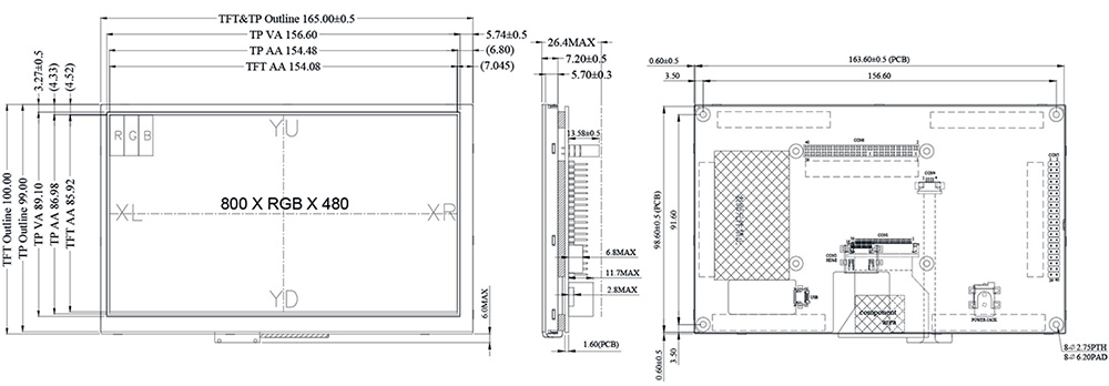 WF70A2TIFGDHTV - Winstar Display