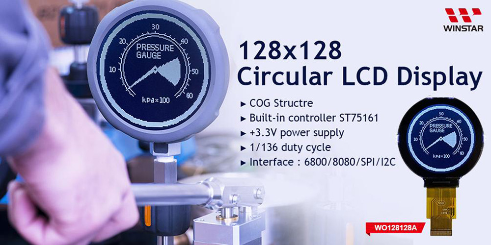 Circular COG LCD WO128128A USB Demo Kits