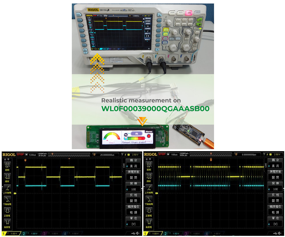 以SmartDsiplay--WL0F00039000QGAAASB00实测CAN_H/CAN_L波形