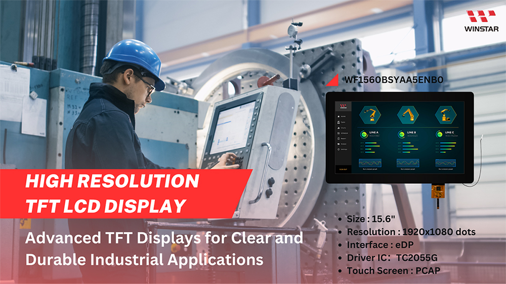 High Resolution TFT LCD Display - WF1560BSYAA5ENB0