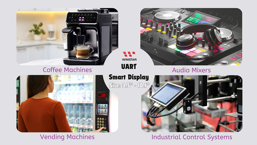 Ideal for industrial short-distance applications such as coffee machines, vending machines, and audio digital mixers