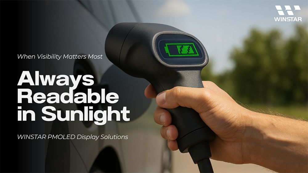 Industrial-Grade PMOLED Displays for EV Charging Stations