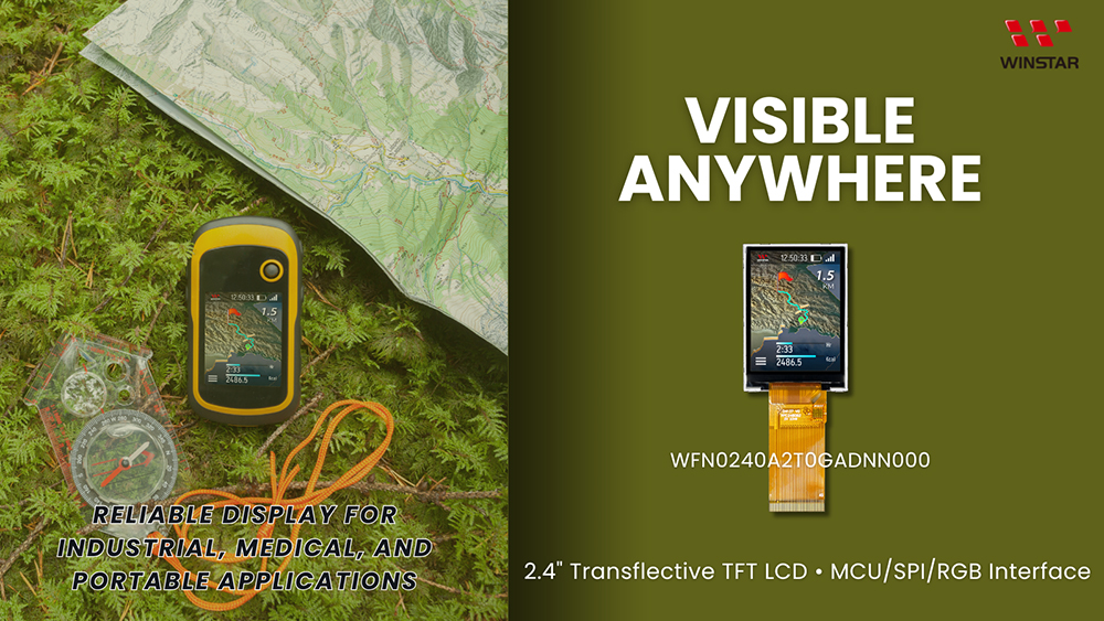 2.4 inch Transflective TFT LCD | MCU/SPI/RGB Interface