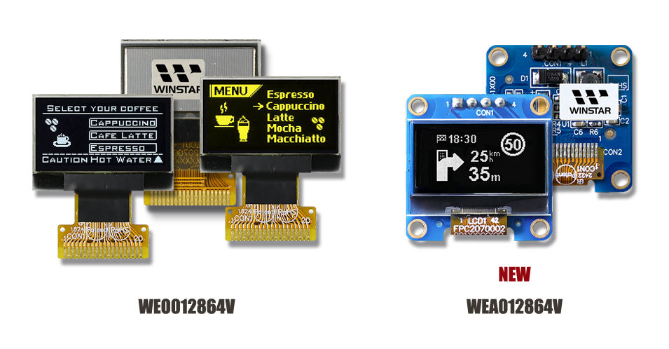 WEO012864V / WEA012864V – 0.96 吋 OLED 顯示器