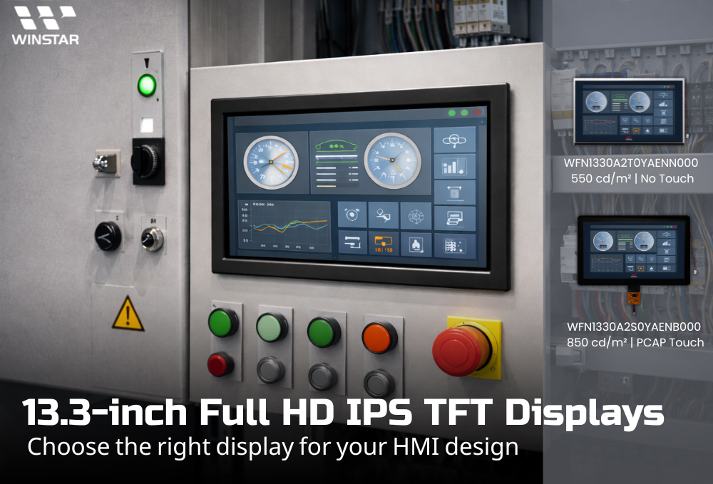 WFN1330A2T0YAENN000 / WFN1330A2S0YAENB000 – 13.3-inch TFT LCD