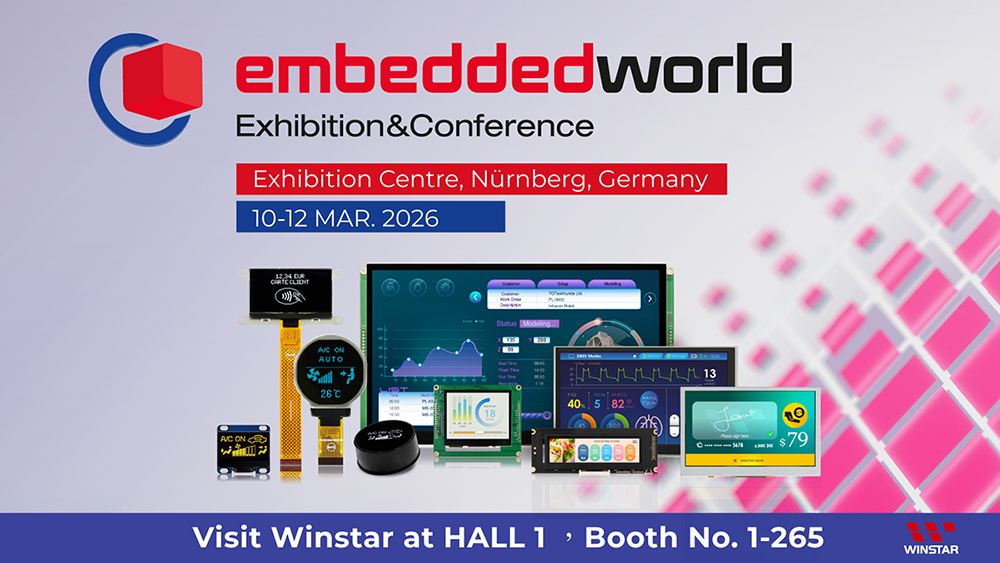 Countdown to Embedded World 2026 – Visit WINSTAR's Booth