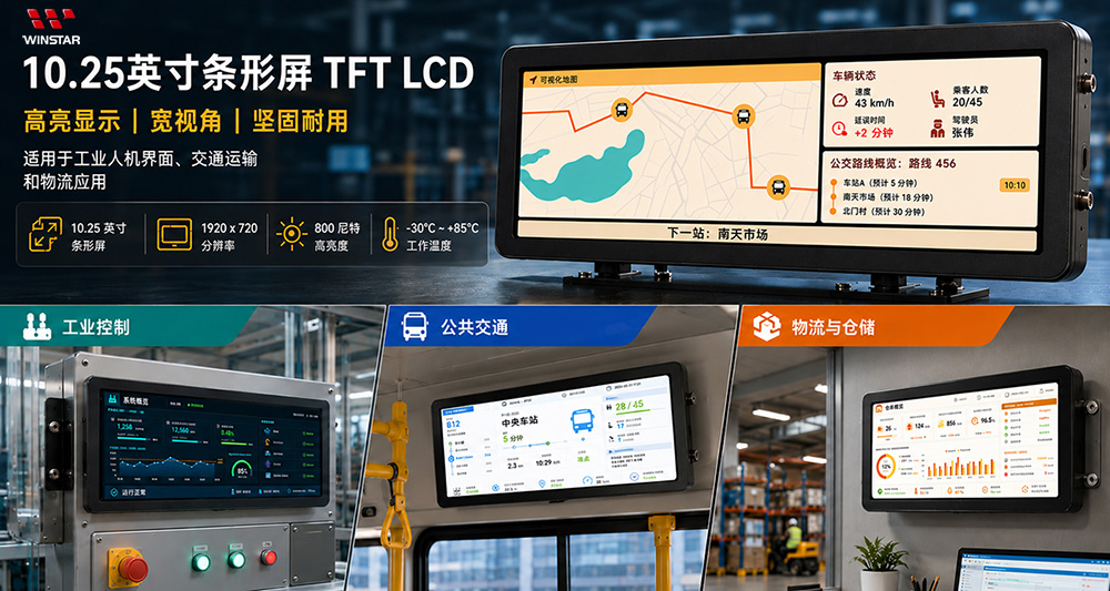 10.25 英寸 Bar Type TFT LCD,具备 IPS、PCAP 与光学贴合