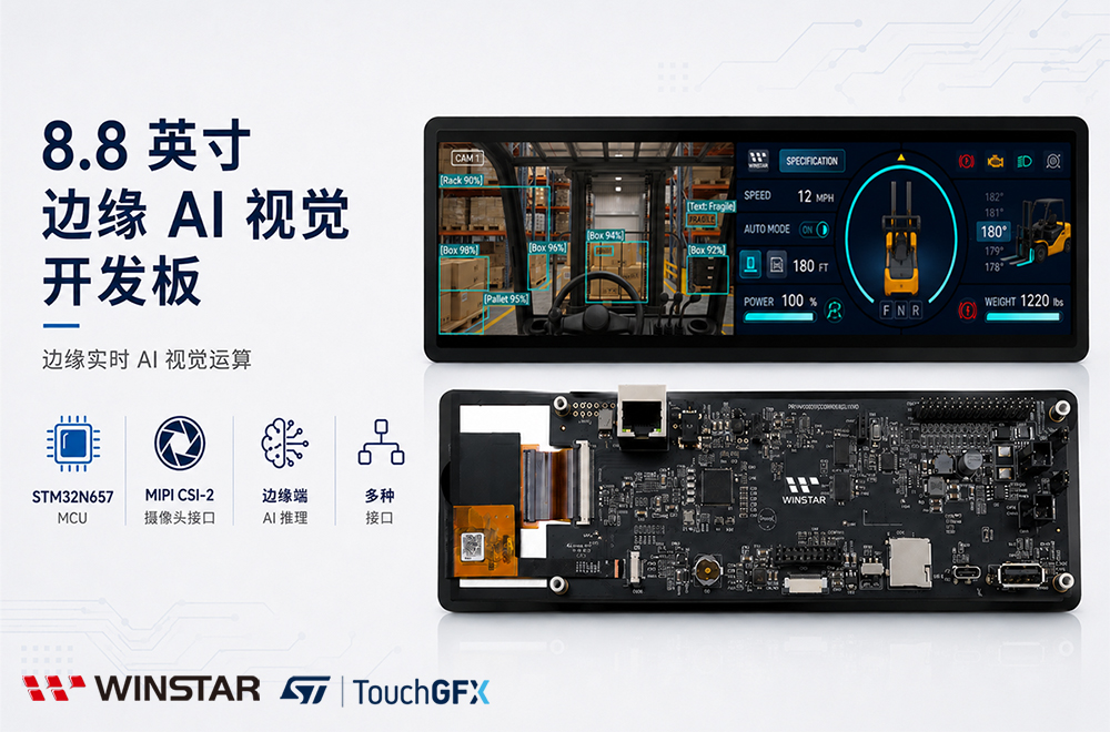 8.8 英寸 Bar Type STM32N6 Edge AI 开发板