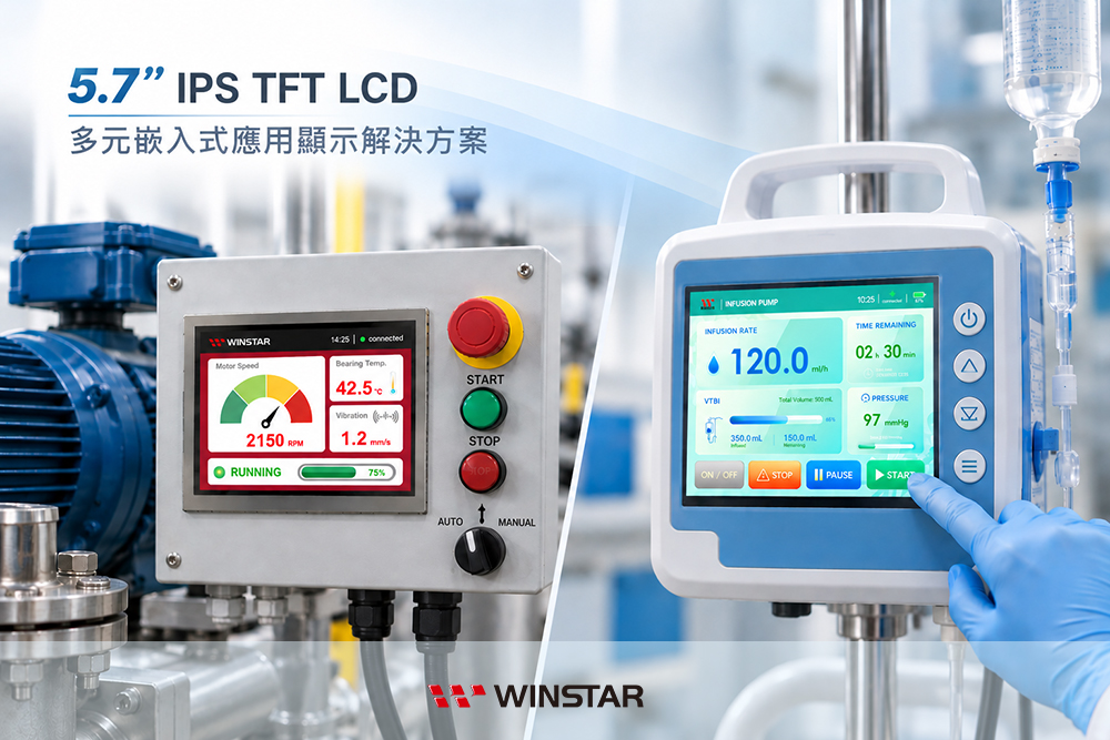 5.7 吋 IPS TFT LCD|多元嵌入式應用顯示解決方案