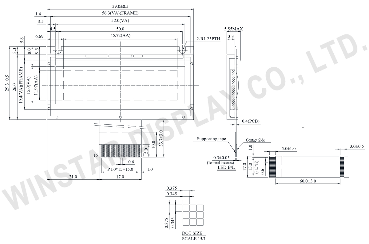 Winstar 122x32 LCD Graphic Displays - WG12232I