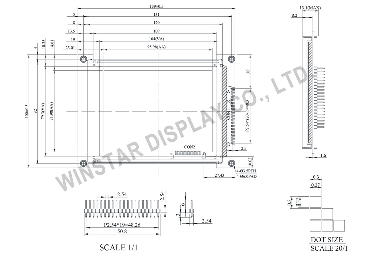 Winstar Ggraphic Displays 320x240 - WG320240O