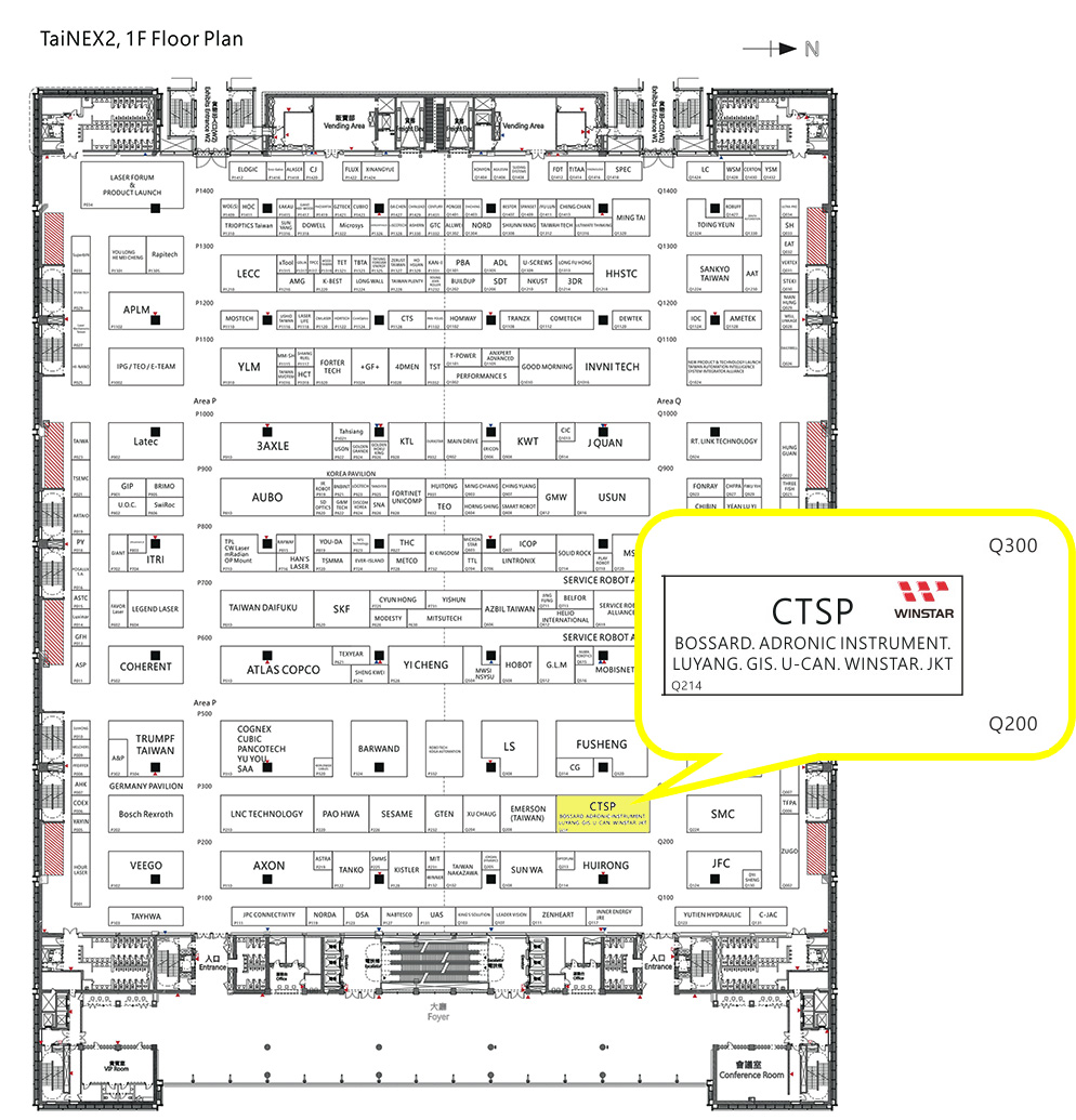 TaiNEX2, 1F Floor Plan