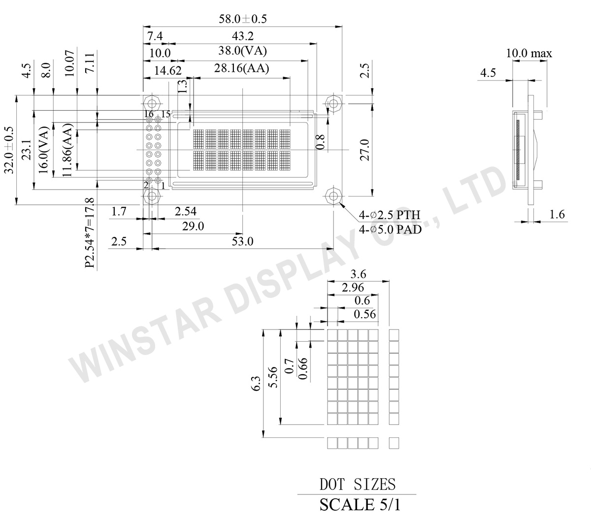 1.2 inch OLED Display, 8x2 Character OLED Display - WEH000802A - Winstar Display