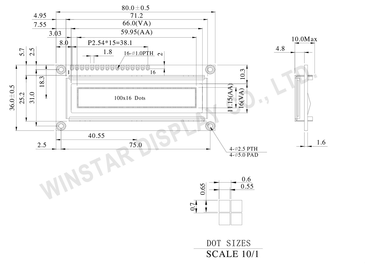 2.4 inch Organic Light Emitting Diode Display - WEG010016A