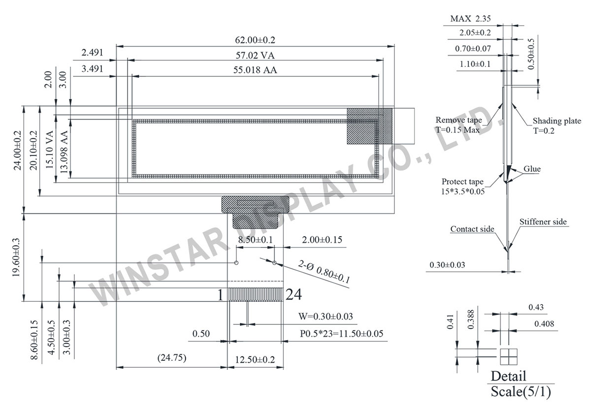  SSD1305 OLED - WEO012832A - Winstar Display