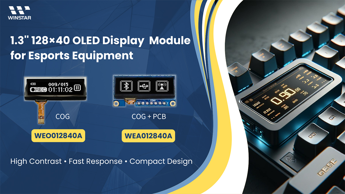 1.3 inch 128x40 OLED Display Module for Esports Equipment