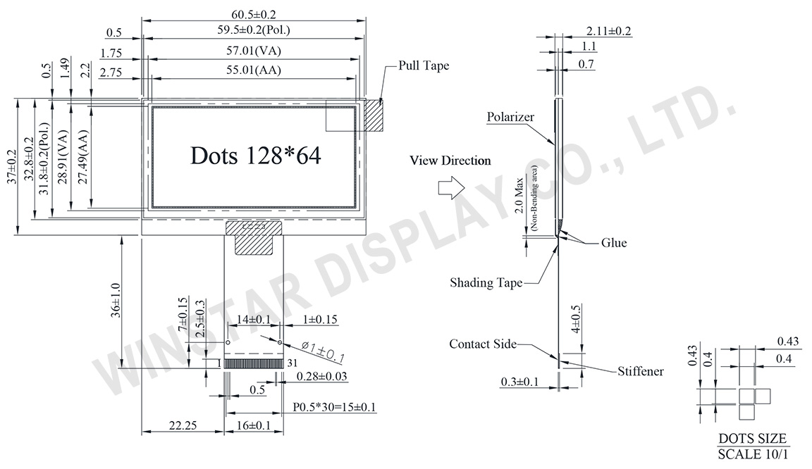 2.42 inch OLED Display, 2.42 OLED 128x64 - WEO012864G