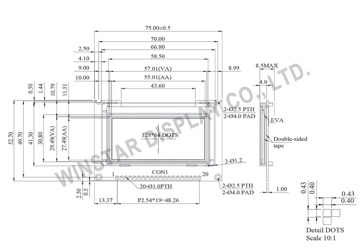 Winstar Graphic Display OLED 128x64 - WEO012864J