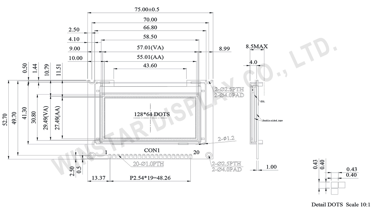 Graphic Display OLED 128x64 - WEO012864J