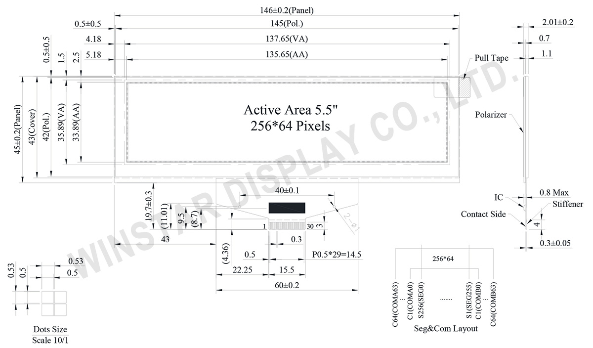 5.5 inch OLED Display, 5.5 OLED Display - WEX025664D