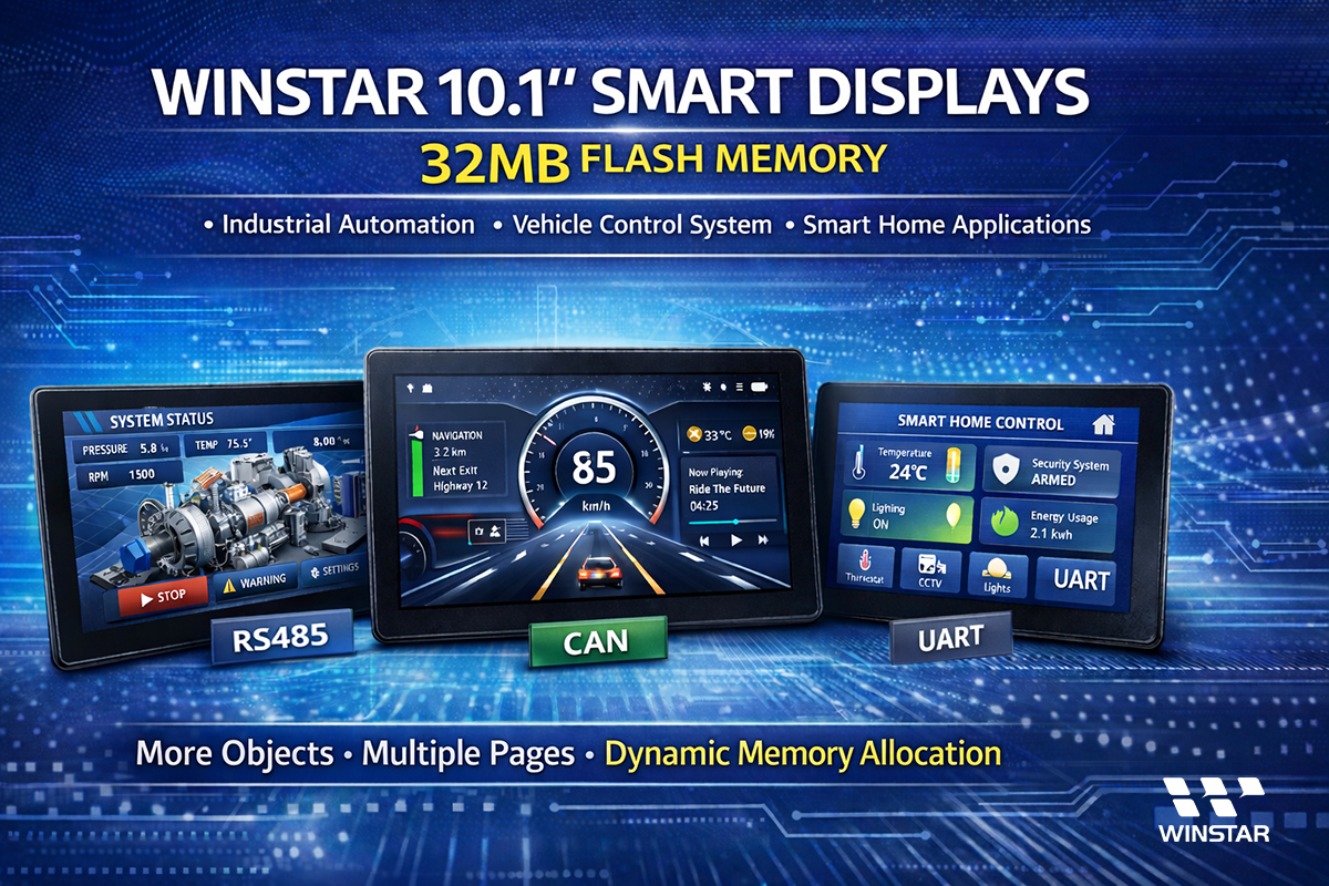 WINSTAR 10.1 pouces Smart Displays - Mémoire FLASH 32 Mo