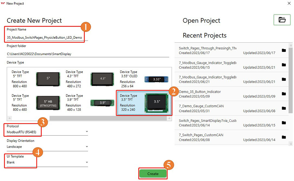 Design the Demo Project in GUI Builder -1